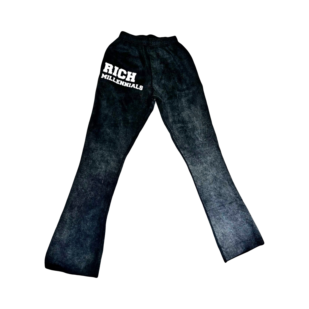 RICH MILLENNIALS SWEATPANTS {ACID WASH}