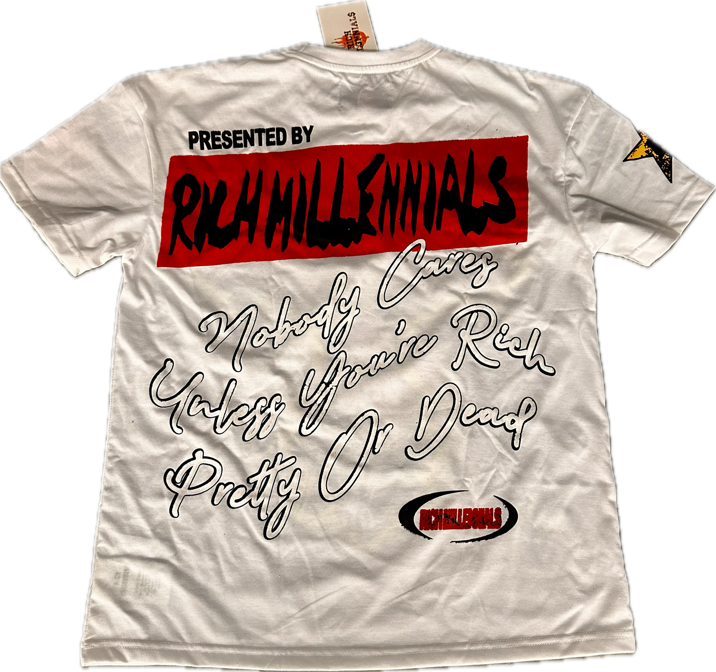 “Nobody Cares” t-shirt (white)