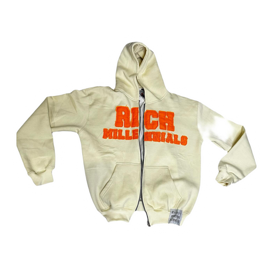 RICH MILLENNIALS ZIP UP {VINTAGE CREAM}