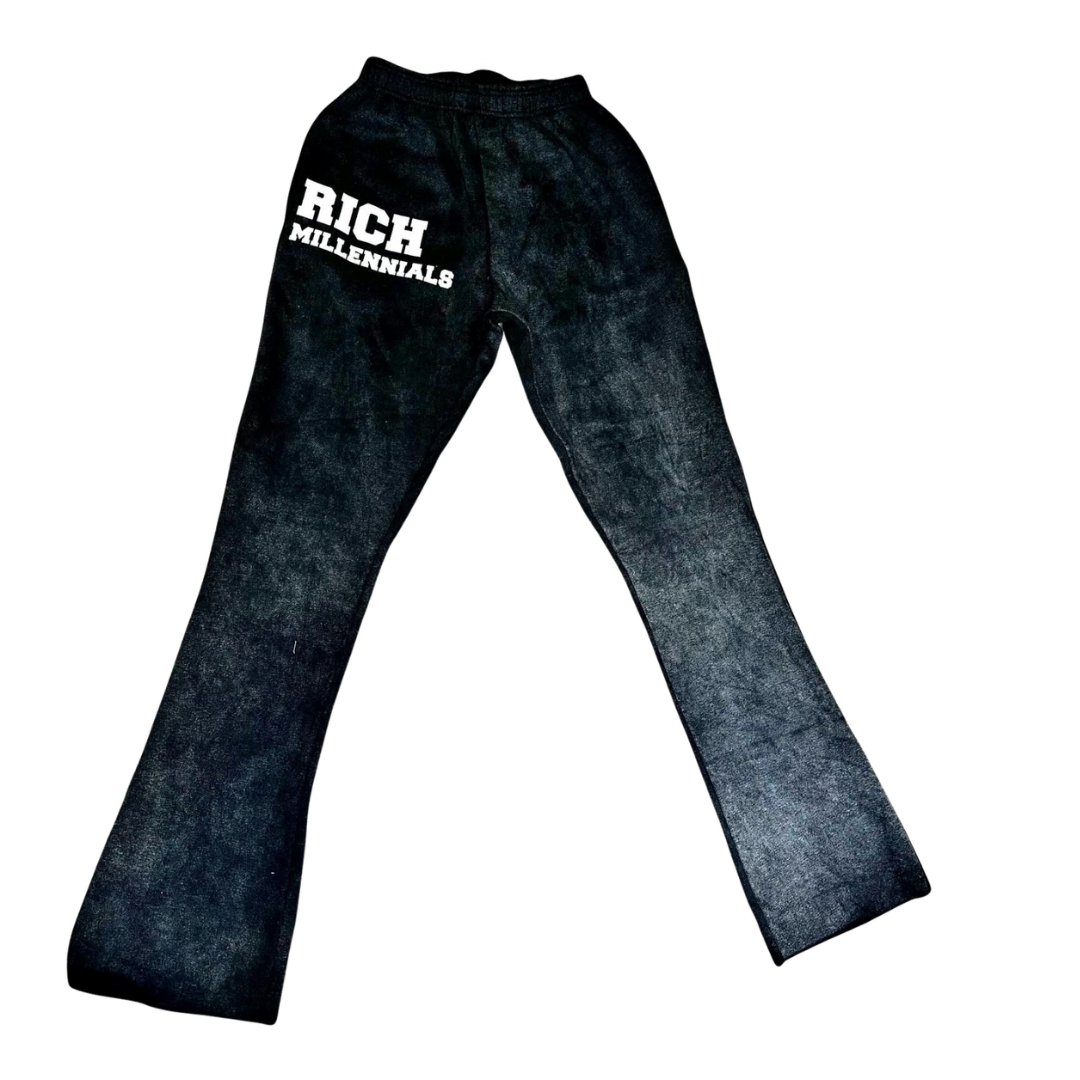 RICH MILLENNIALS SWEATPANTS {ACID WASH}