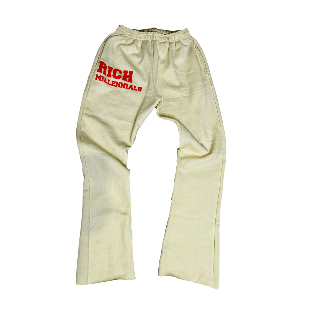RICH MILLENNIALS SWEATPANTS [VINTAGE CREAM]