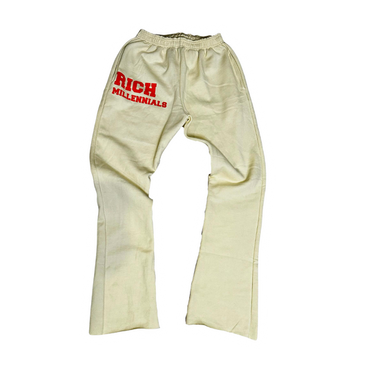RICH MILLENNIALS SWEATPANTS [VINTAGE CREAM]
