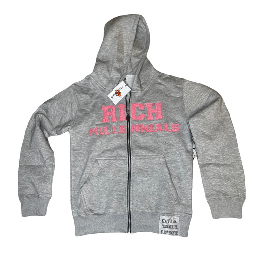 RICH MILLENNIALS ZIPUP - Grey