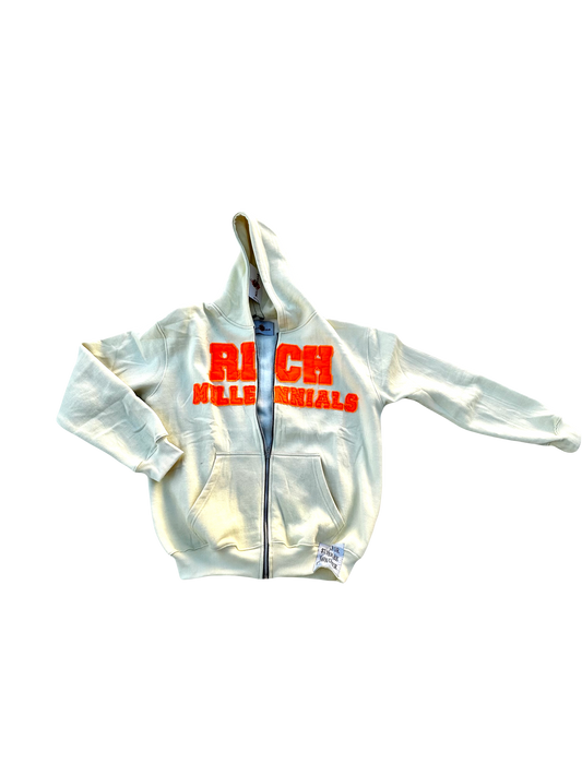 RICH MILLENNIALS ZIP UP {VINTAGE CREAM}
