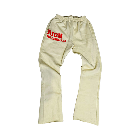 RICH MILLENNIALS SWEATPANTS [VINTAGE CREAM]